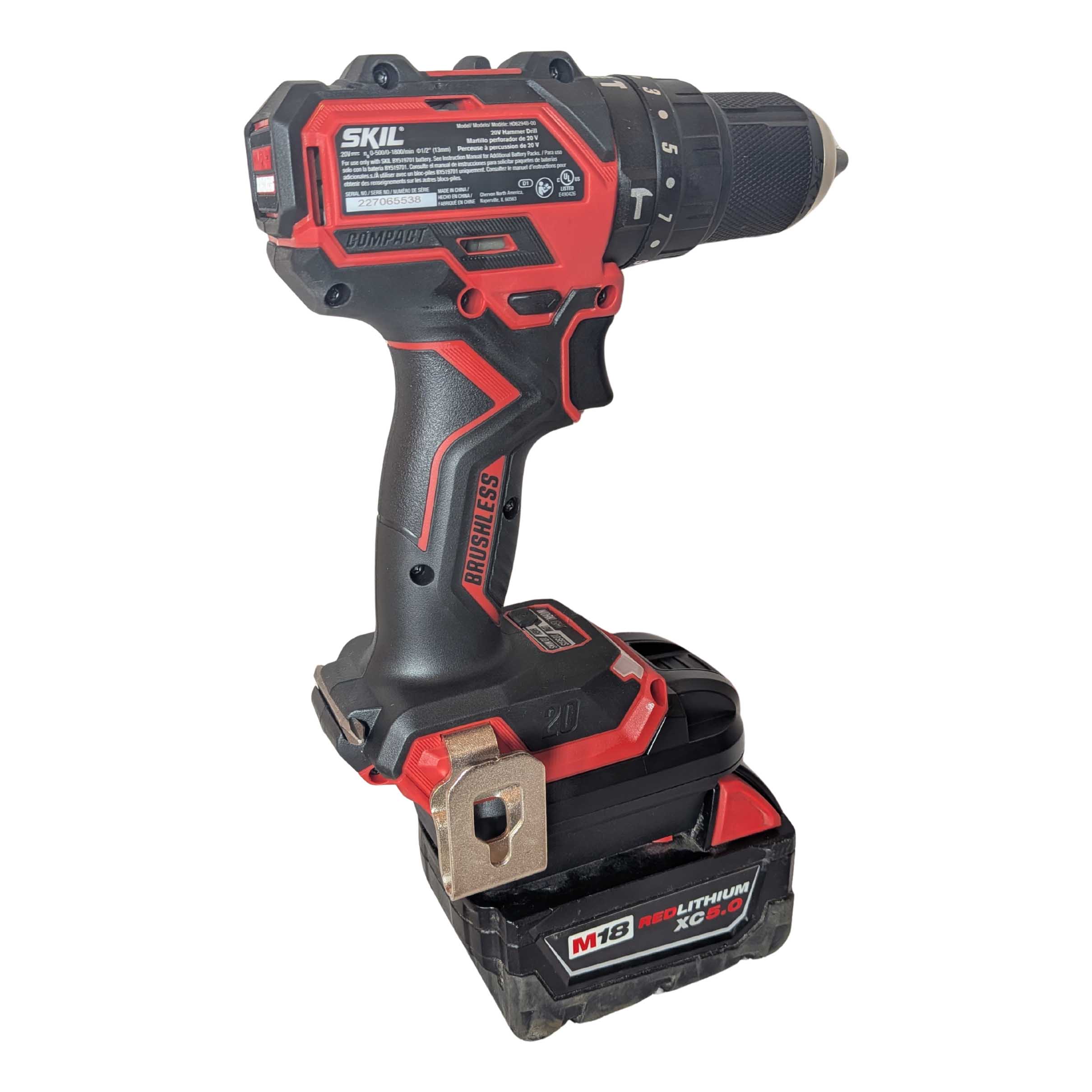 Milwaukee M18 vers SKIL 20V PWR CORE Adaptateur de batterie