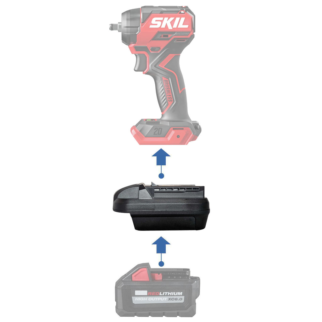 Milwaukee M18 vers SKIL 20V PWR CORE Adaptateur de batterie