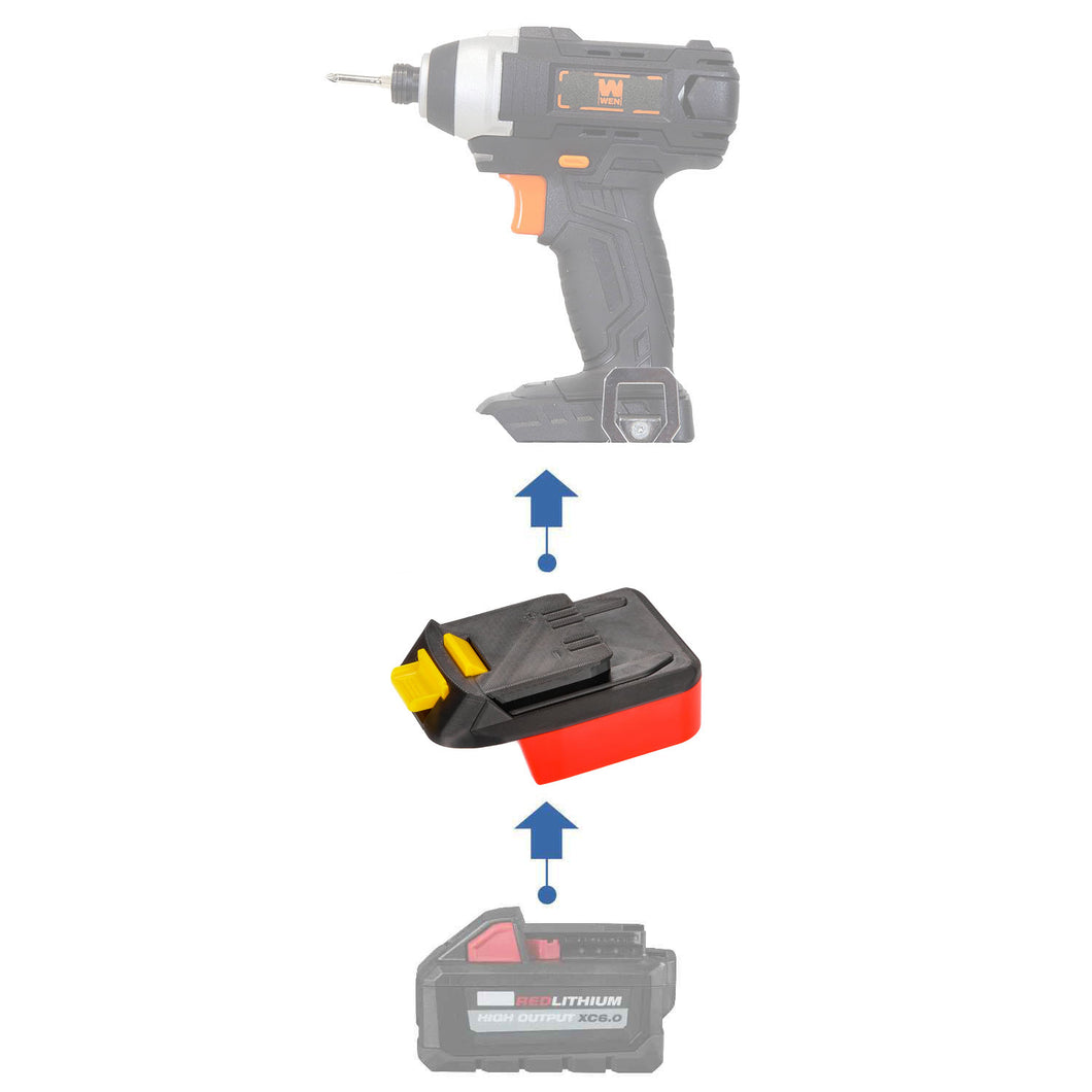 Milwaukee 18V à WEN 20V Adaptateur de Batterie