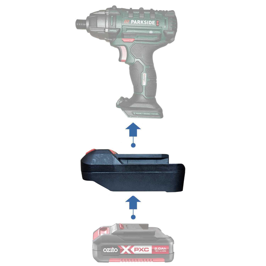 Adaptateur de batterie Ozito PXC 18V vers Parkside X20V