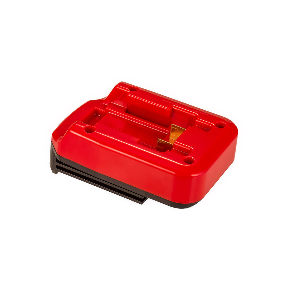 Porter Cable 20V to Porter Cable 18V Ni-Cd battery adapter - battery-side connection with twin copper blades