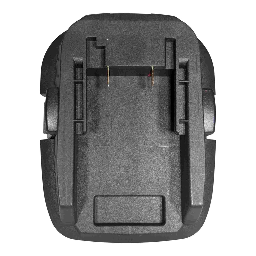 Porter Cable 20V to DeWalt 18V Ni-Cd battery adapter - battery-side connection with twin copper blades