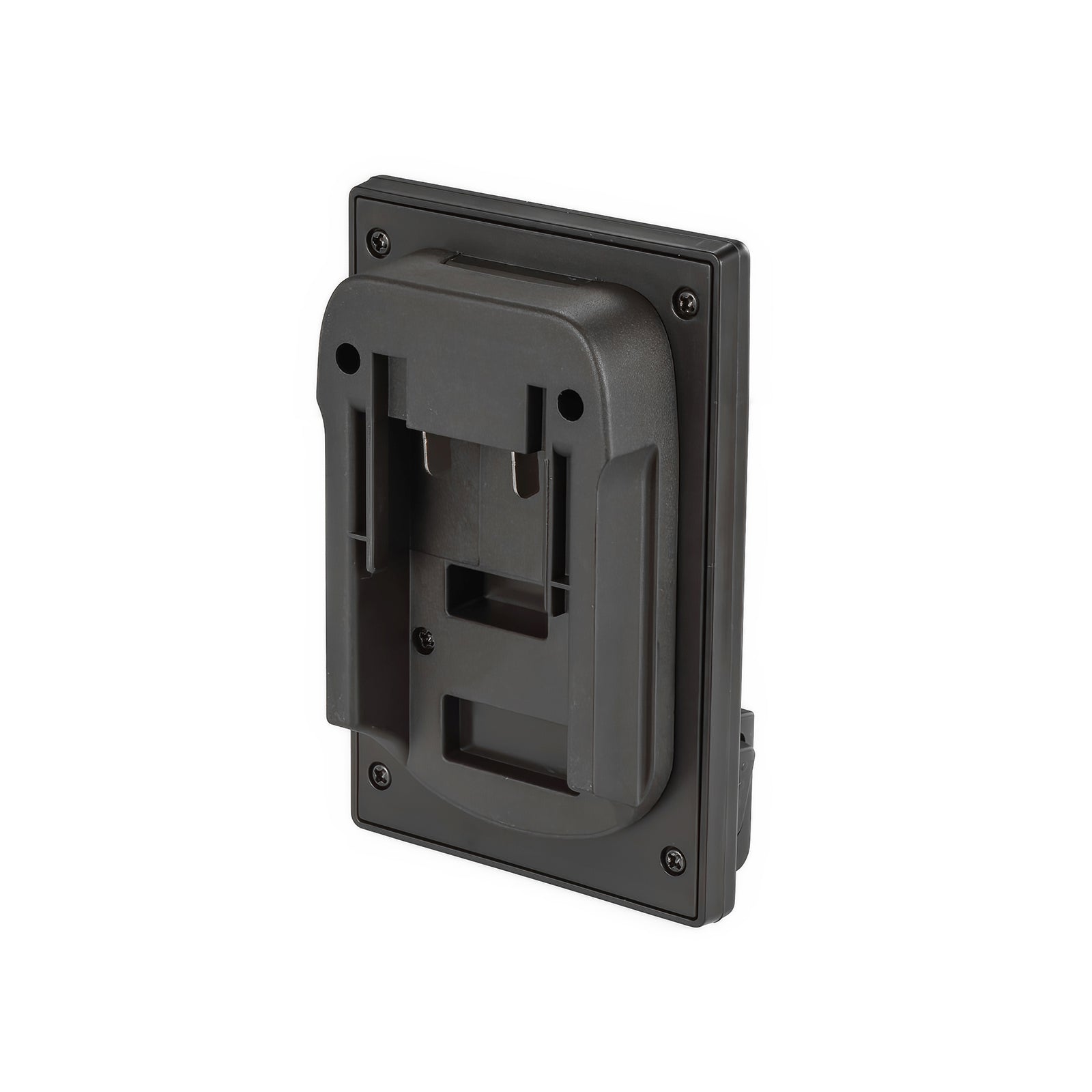 Porter Cable 20V to Hoover 20V ONEPWR battery adapter - battery-side connection, rail channel with copper terminal blades