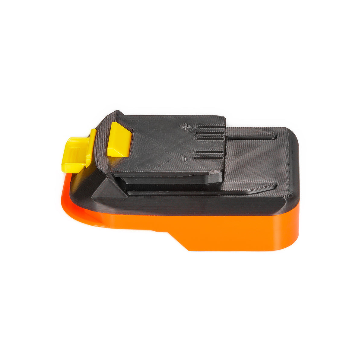 RIDGID 18V to WEN 20V battery adapter - WEN tool-side connection, five terminal slots, molded plus and minus marks