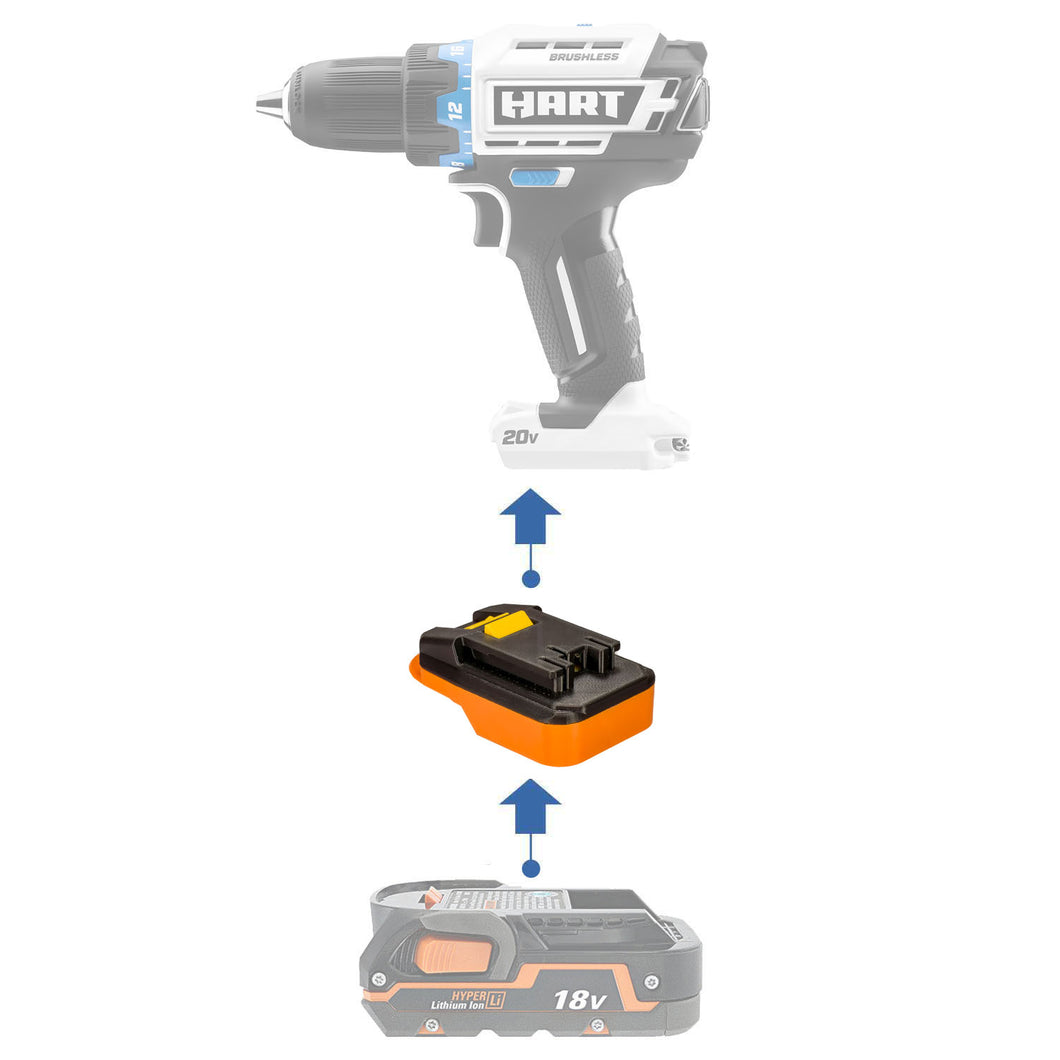 Ridgid 18V à Hart 20V Adaptateur de Batterie
