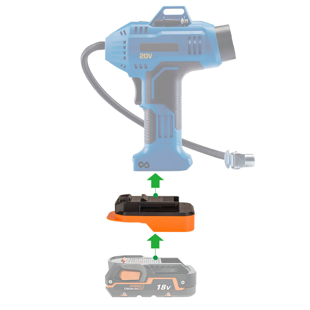 RIDGID 18V vers Mastercraft 20V (PWRPOD / Bleu) Adaptateur de batterie