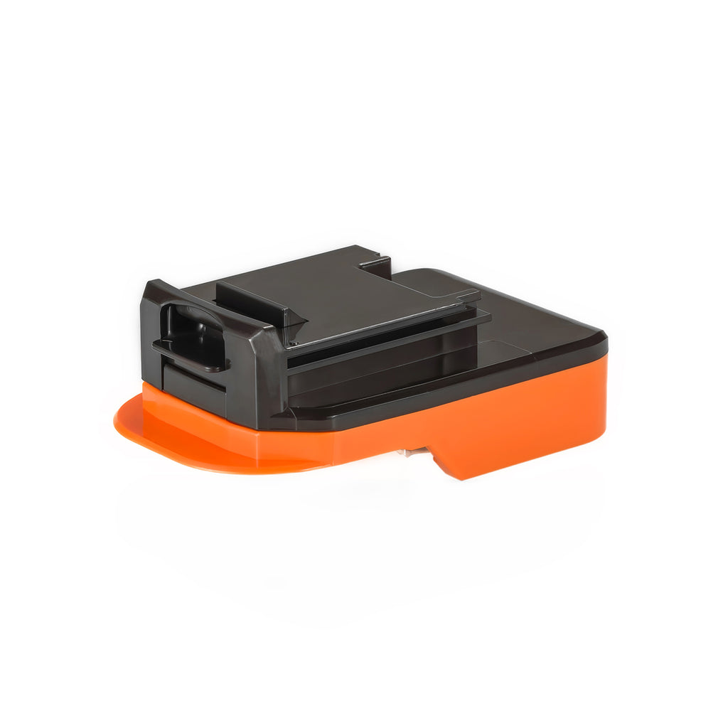 RIDGID 18V to Porter Cable 18V Ni-Cd battery adapter - battery-side connection with twin rails and the terminal port