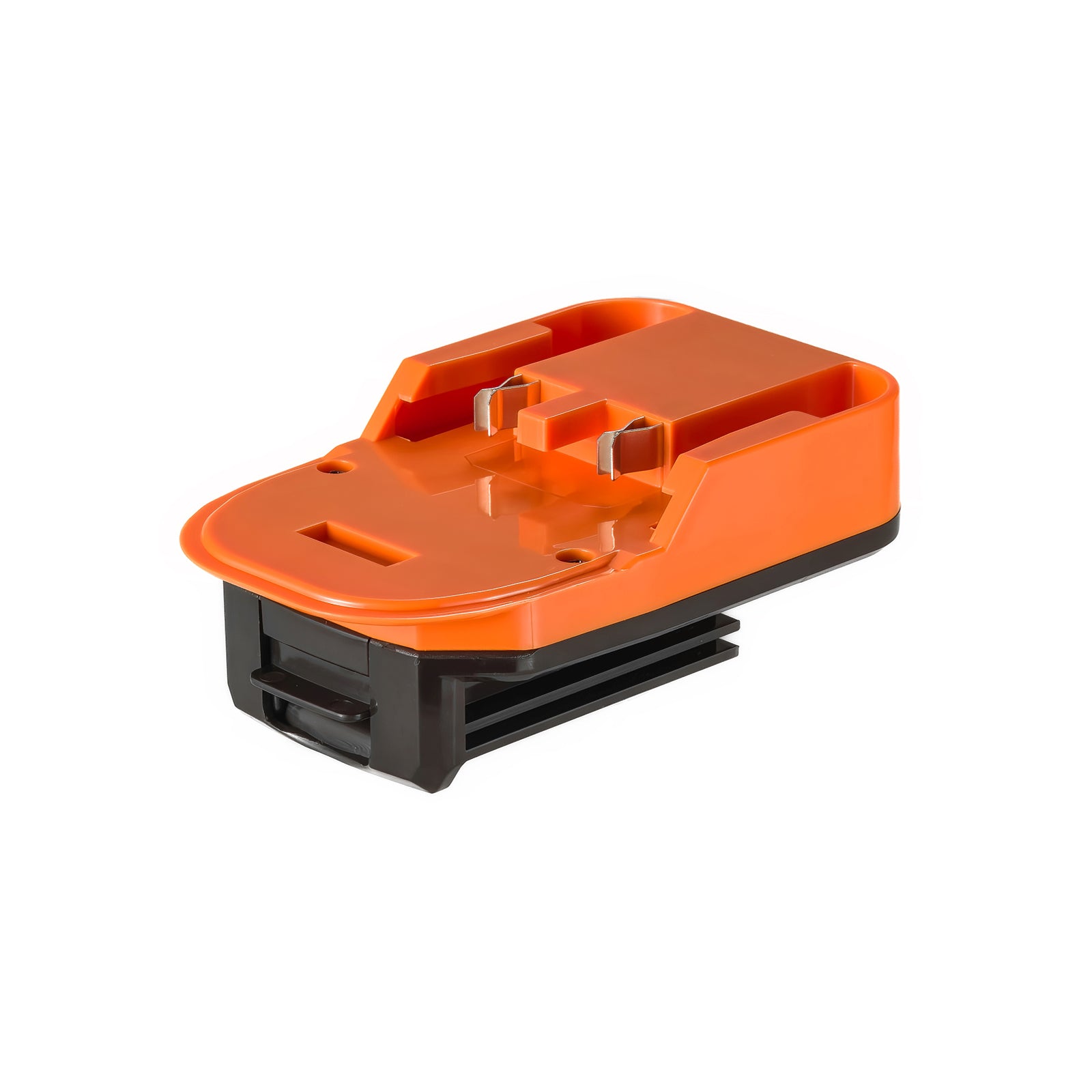 RIDGID 18V to Porter Cable 18V Ni-Cd battery adapter - Porter Cable tool-side connection, twin spring terminals, latch slot