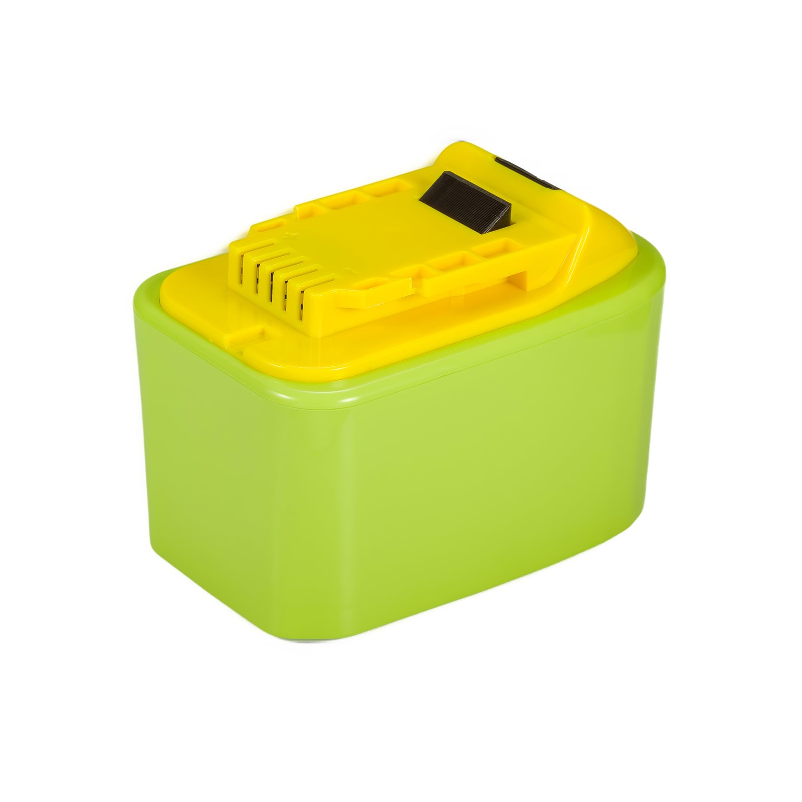 Ryobi 18V ONE+ to Hercules 20V battery adapter - Hercules tool-side connection and latch rail, over the green body