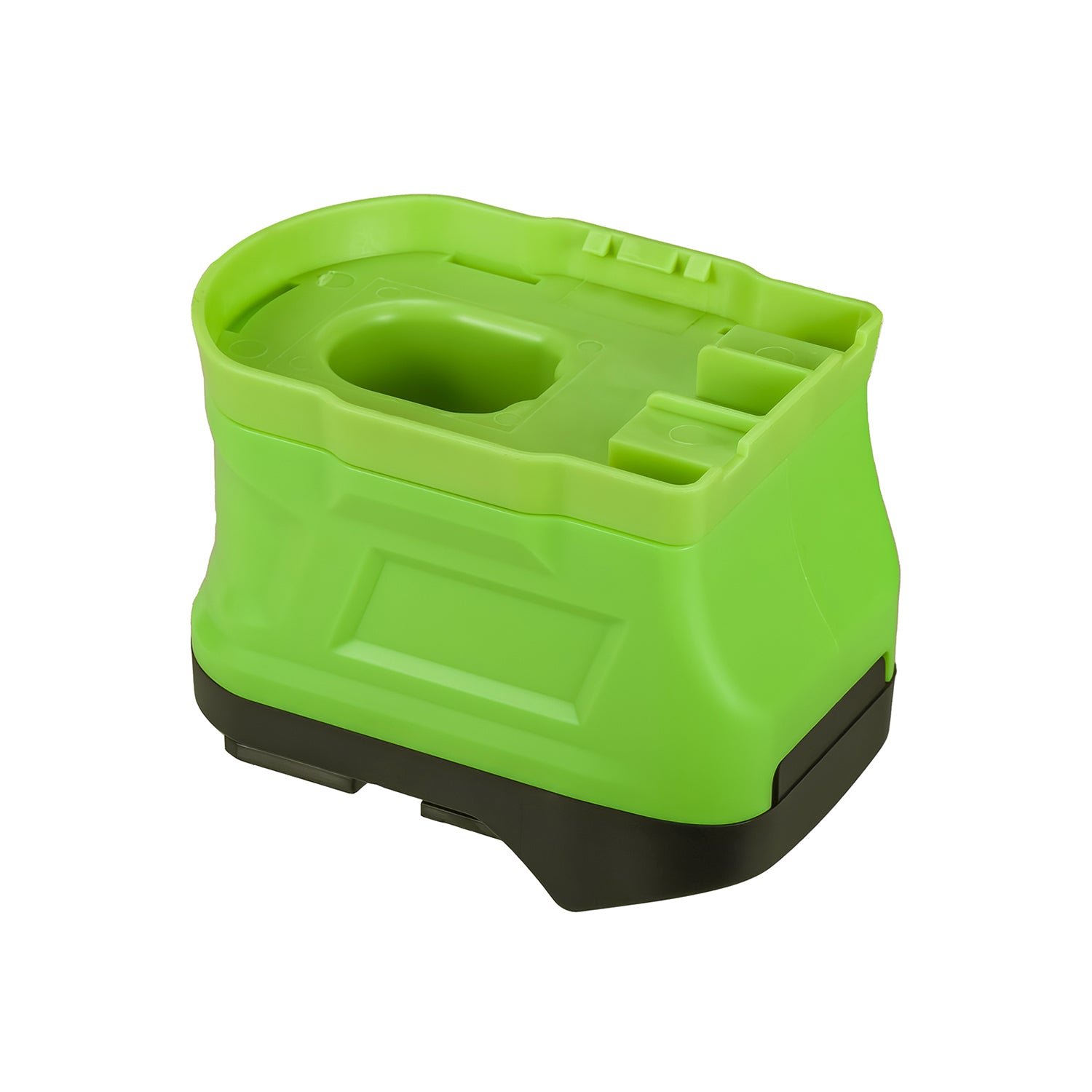 Ryobi 18V ONE+ to Metabo CAS 18V battery adapter - angled view of the battery-side connection and its central receptacle