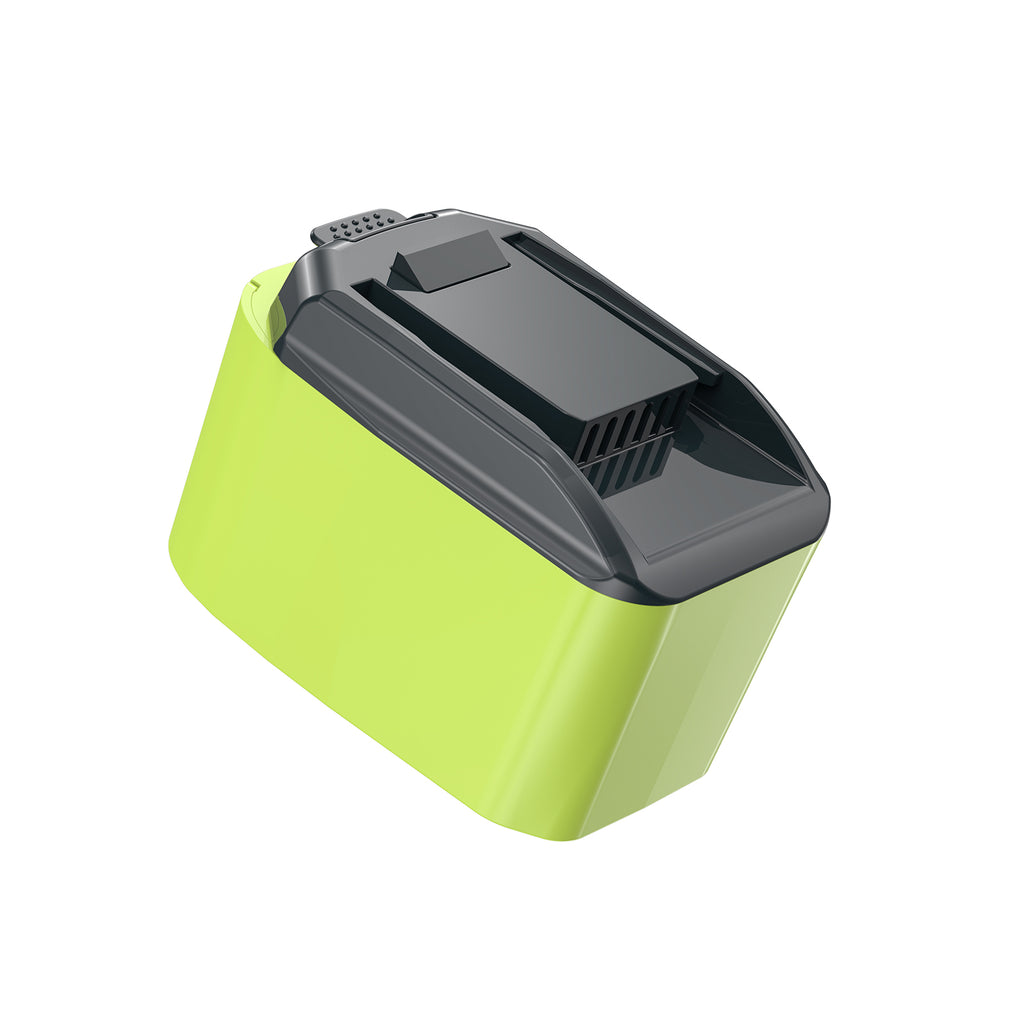 Ryobi 18V ONE+ to WORX 20V PowerShare (Orange) battery adapter - black WORX tool-side connection, rail and latch button
