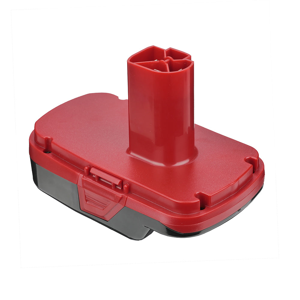 Stanley V20 to Craftsman 19.2V C3 Ni-Cd battery adapter - tool-side post upright, red release catch on the front face