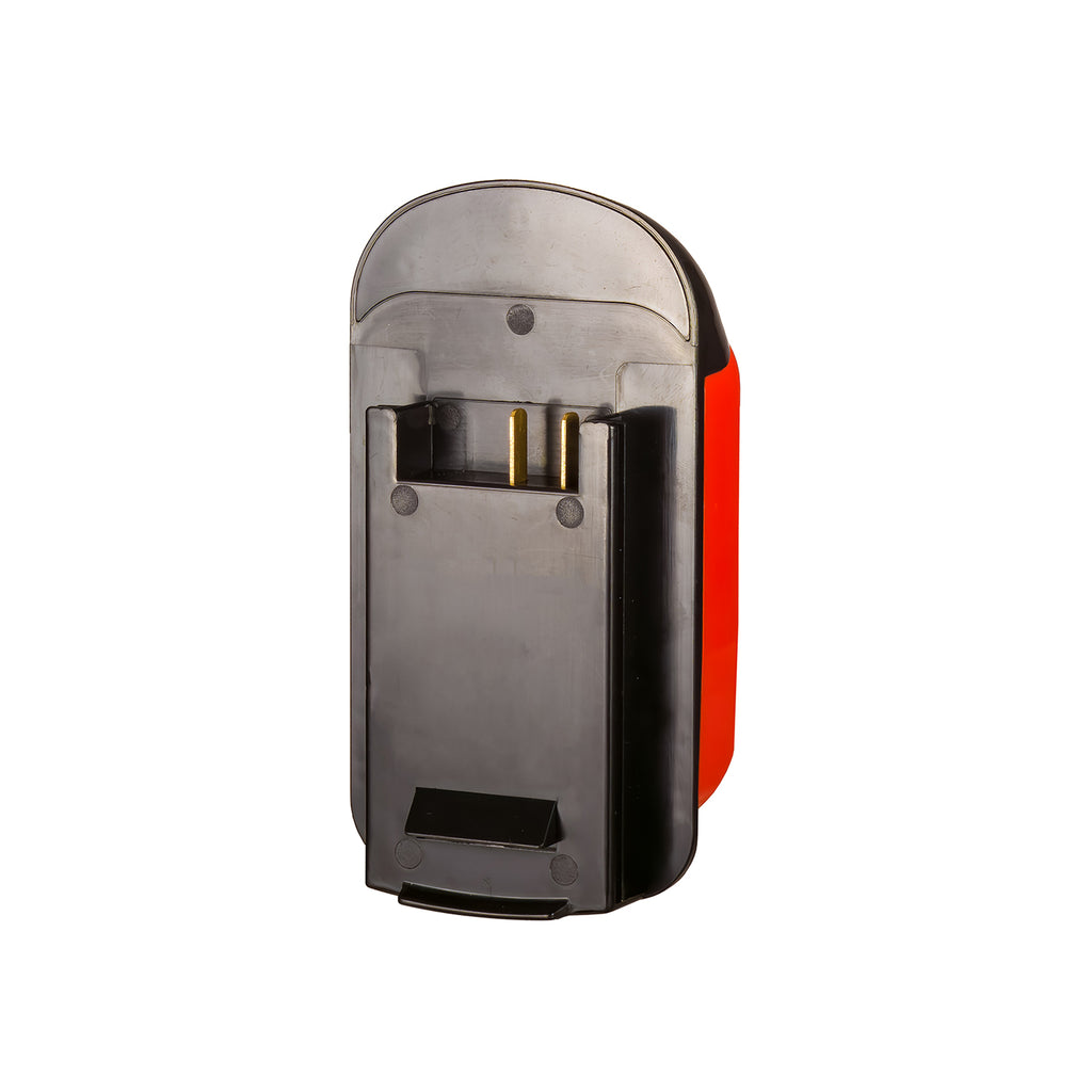 Stanley V20 to Black and Decker 18V Ni-Cd battery adapter - tool-side connection with twin copper contacts in the recess