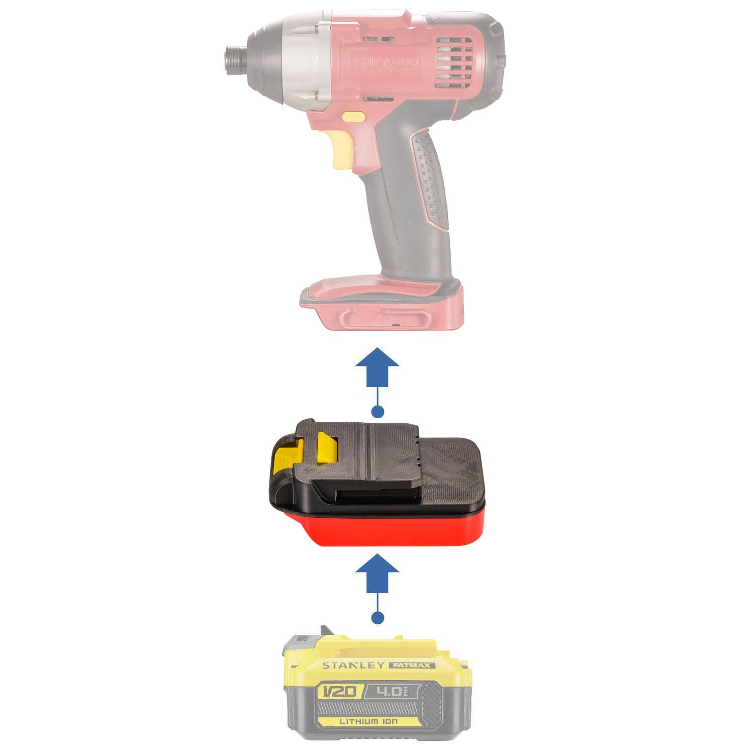 Adaptateur de batterie Stanley V20 vers Chicago Electric 18V