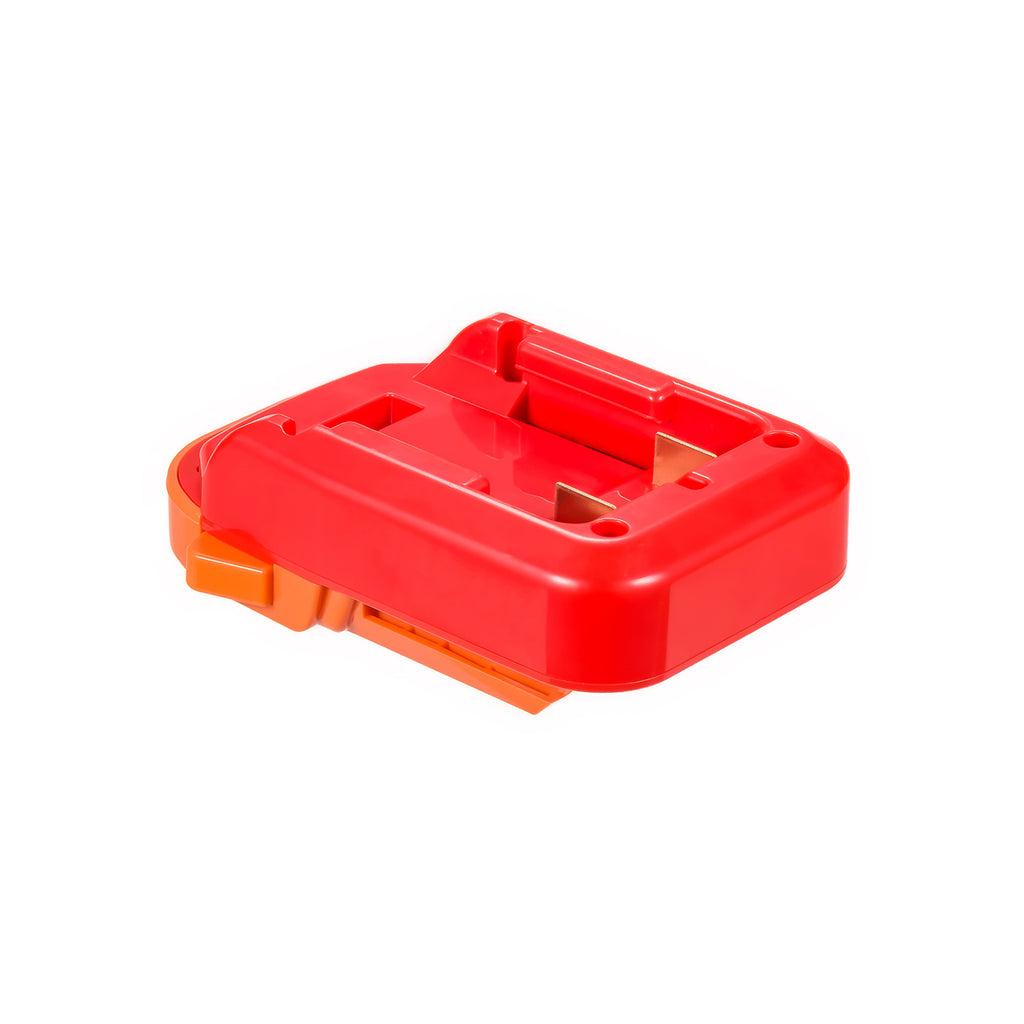 Stanley V20 to AEG 18V battery adapter - battery-side connection uppermost, guide channel and twin copper blades