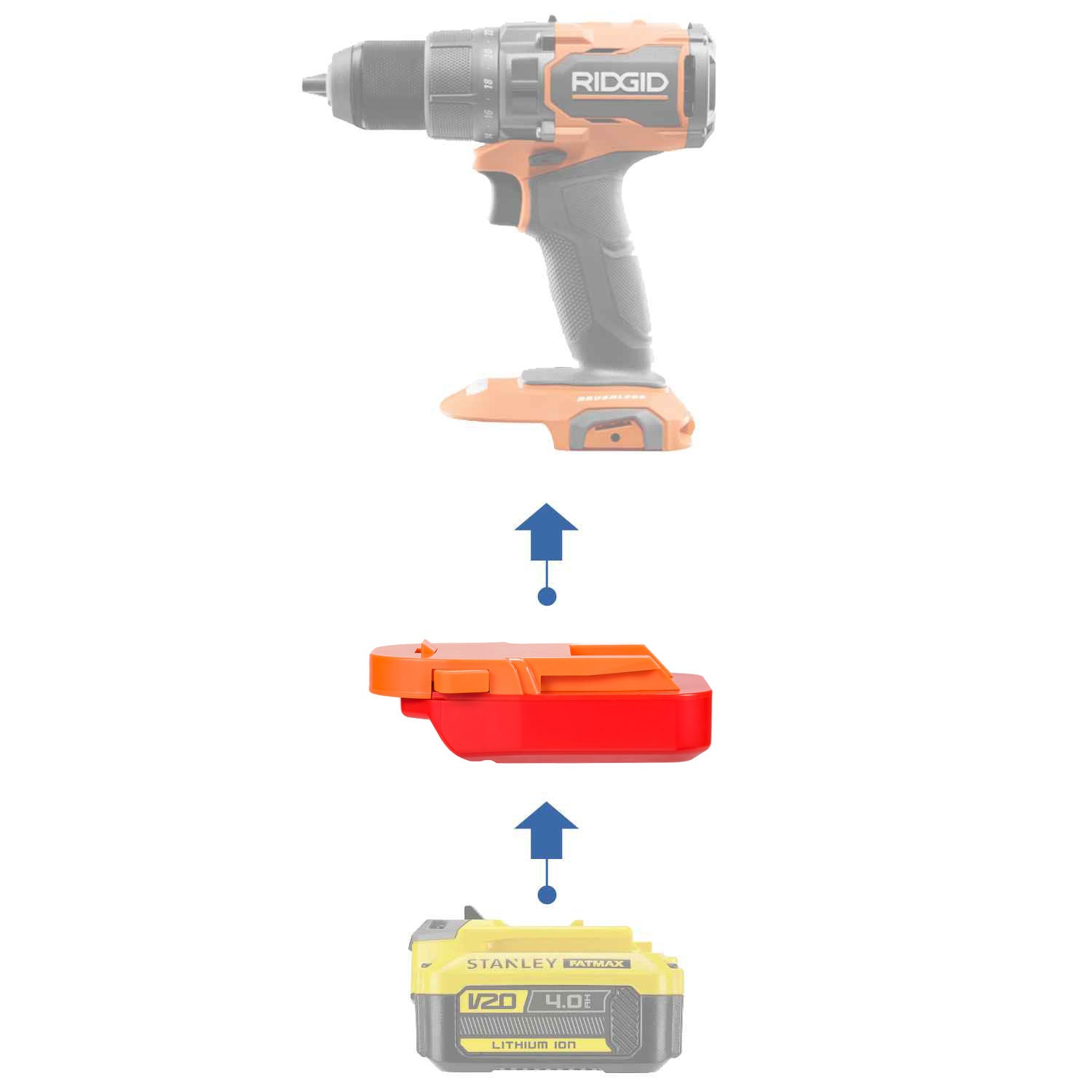 Adaptateur de batterie Stanley V20 vers AEG 18V