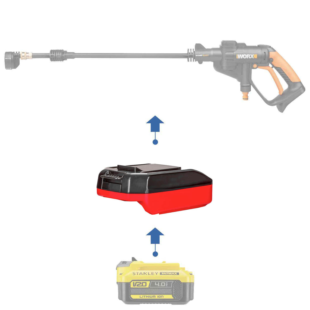 Stanley V20 à WORX 20V PowerShare (Orange) Adaptateur de Batterie