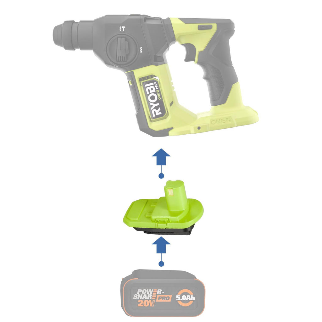 WORX 20V PowerShare (Orange) vers Ryobi 18V ONE+ Adaptateur de batterie