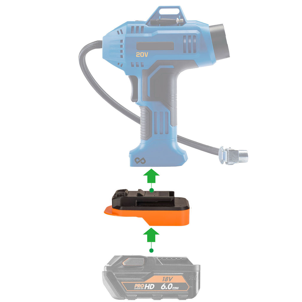 AEG 18V vers Mastercraft 20V (PWRPOD / Bleu) Adaptateur de batterie