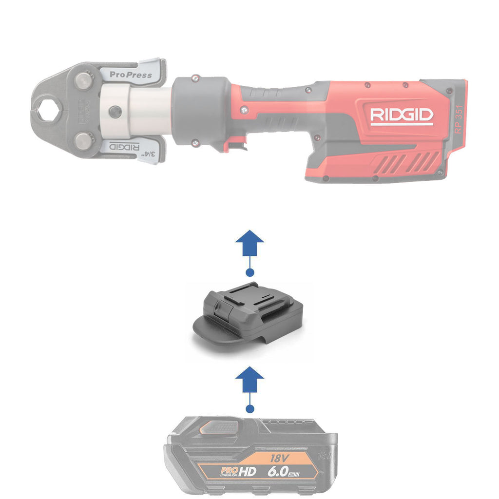 AEG 18V vers RIDGID 18V ROUGE Adaptateur de batterie