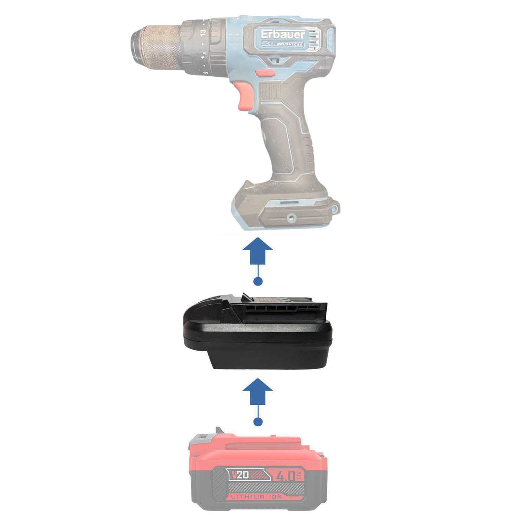 Craftsman 20V vers Erbauer 18V EXT Adaptateur de batterie