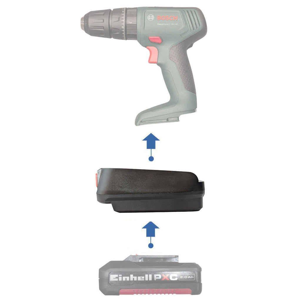 Einhell 18V PXC vers Bosch 18V PBA (Vert) Adaptateur de batterie