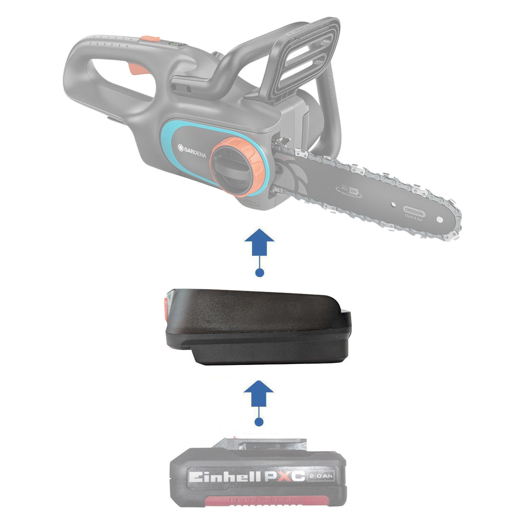 Einhell 18V PXC to Gardena 18V P4A battery adapter - installation guide