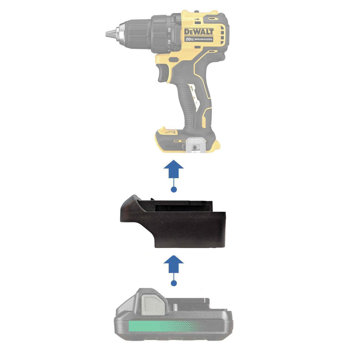 Metabo HPT 18V vers DeWalt 20V MAX Adaptateur de batterie