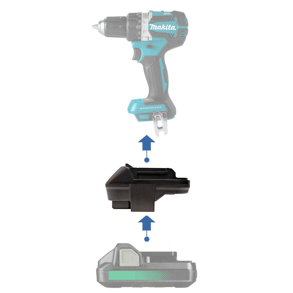 Metabo HPT 18V vers Makita 18V LXT Adaptateur de batterie