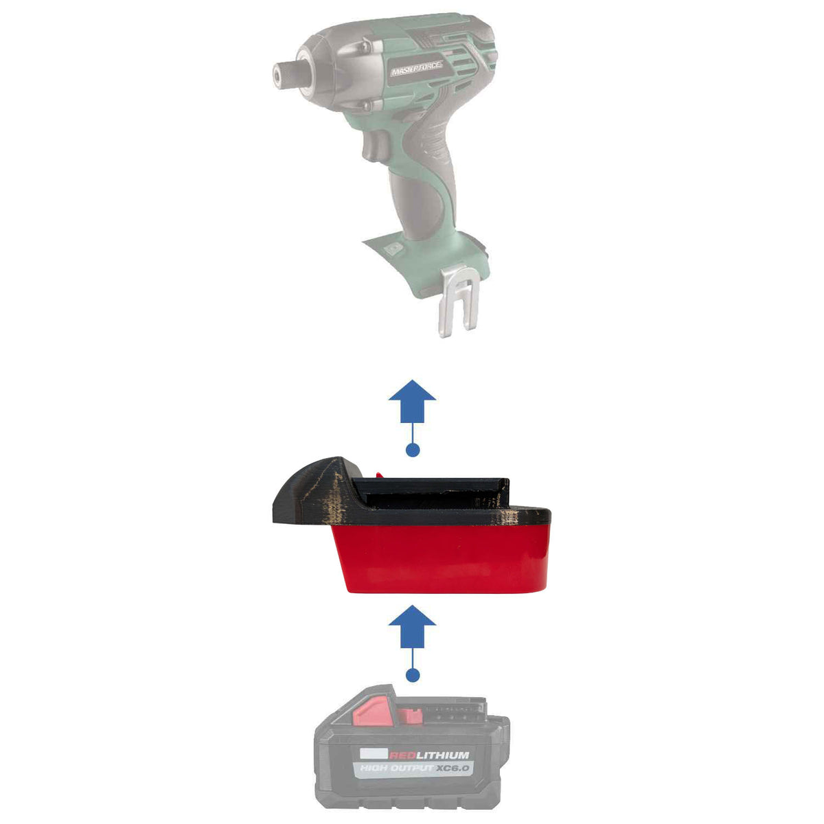 Milwaukee M18 vers Masterforce 20V Adaptateur de batterie