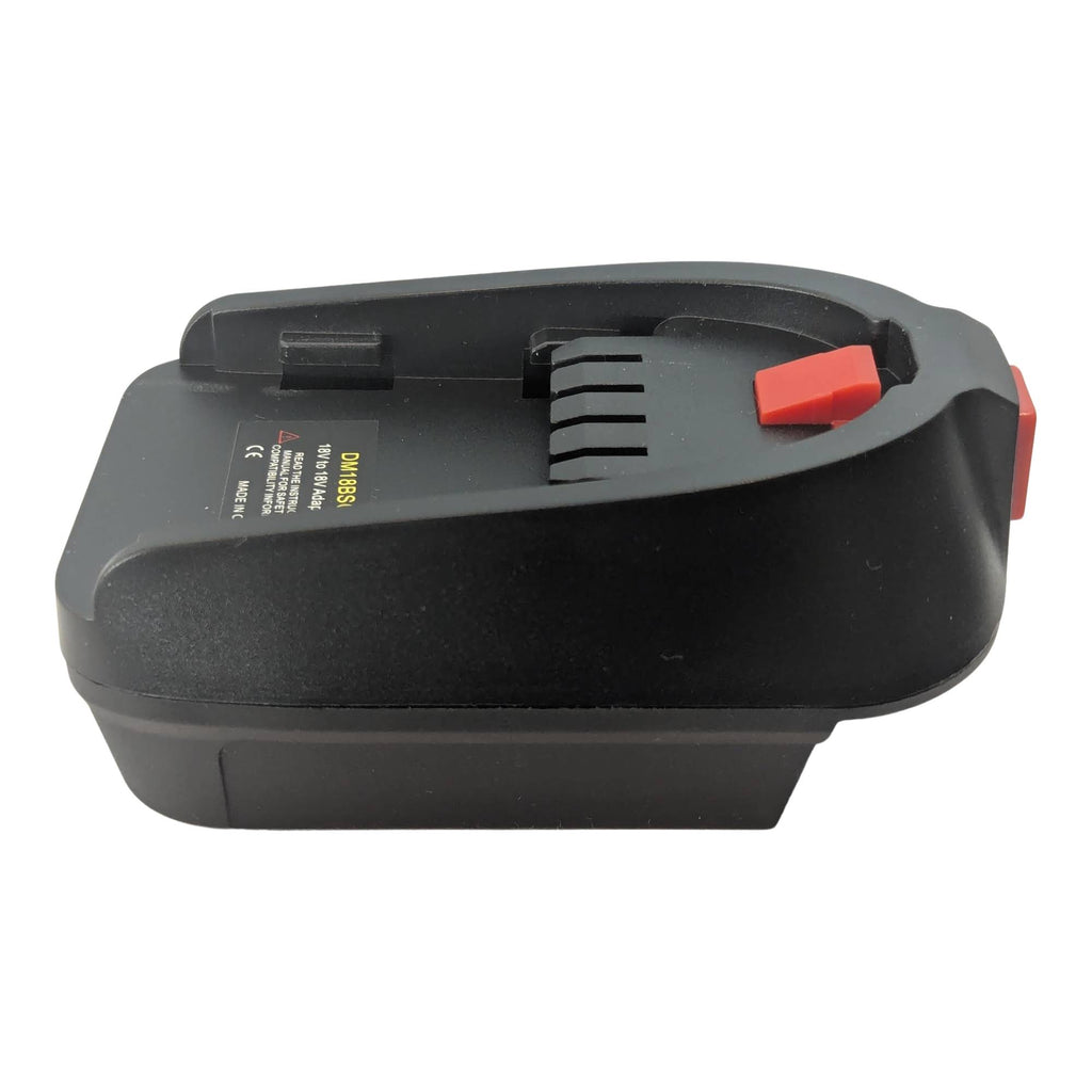 Milwaukee M18 to Gardena 18V P4A battery adapter - side view