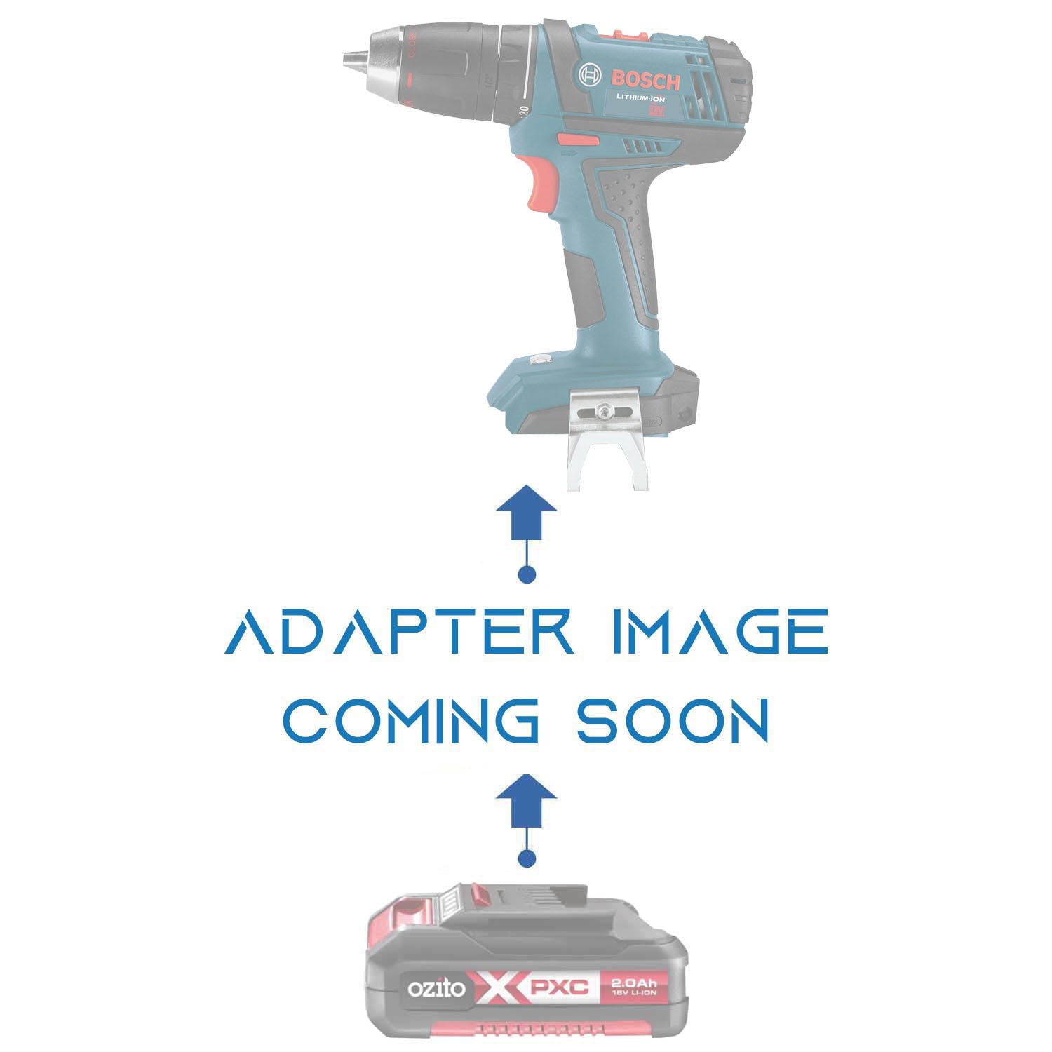 Ozito 18V PXC vers Bosch 18V GBA (Bleu) Adaptateur de batterie