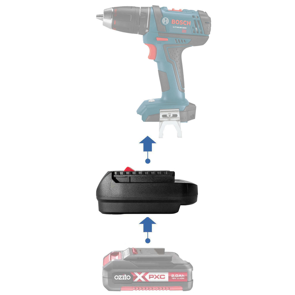 Ozito 18V PXC vers Bosch 18V GBA (Bleu) Adaptateur de batterie