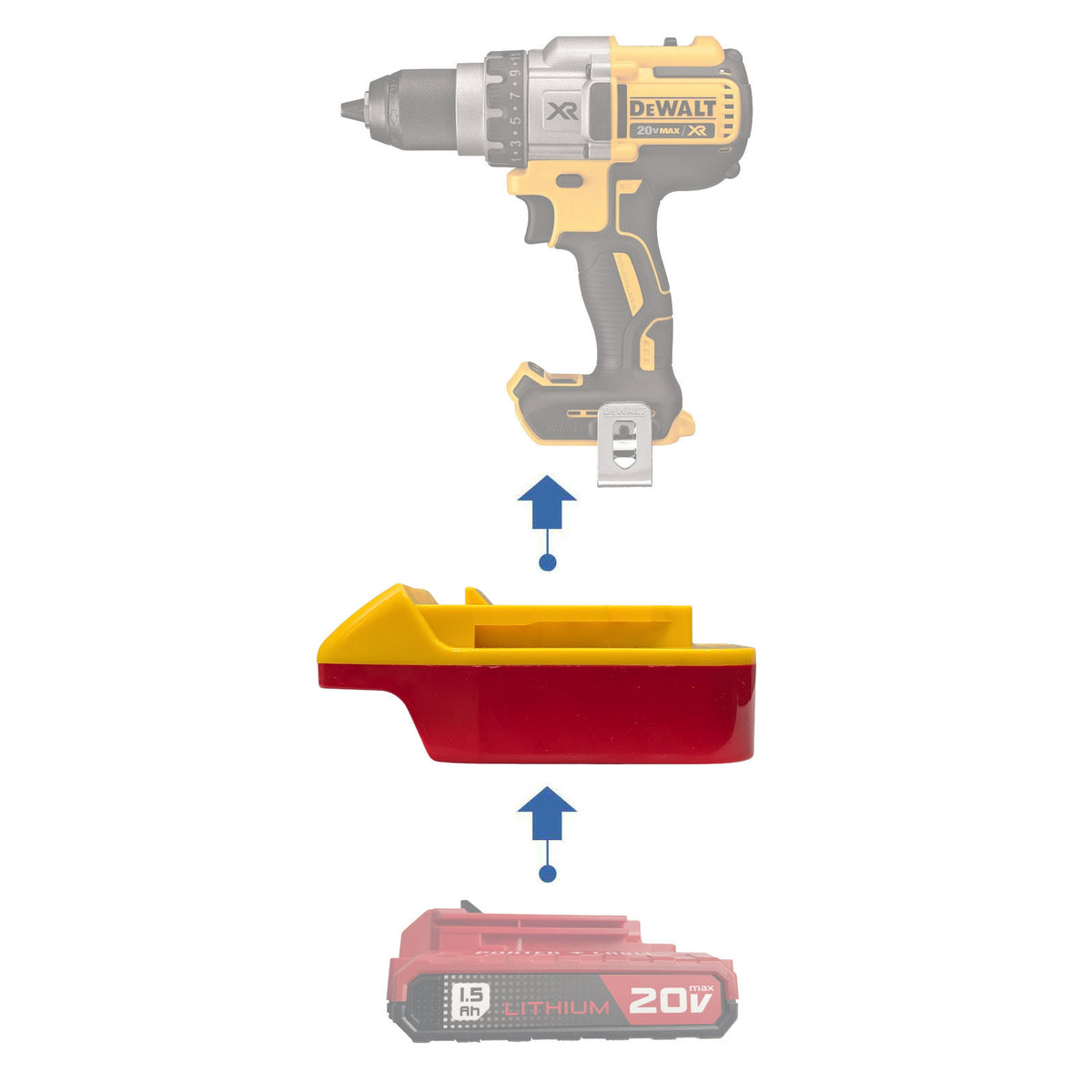 Porter Cable 20V vers DeWalt 20V MAX Adaptateur de batterie