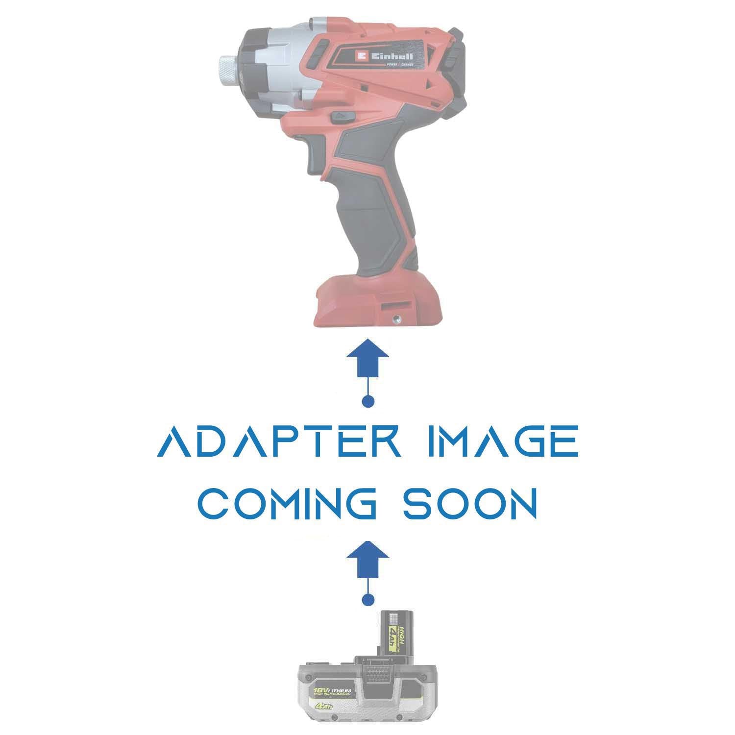 Ryobi 18V ONE+ to Einhell 18V PXC battery adapter - placeholder reading adapter image coming soon