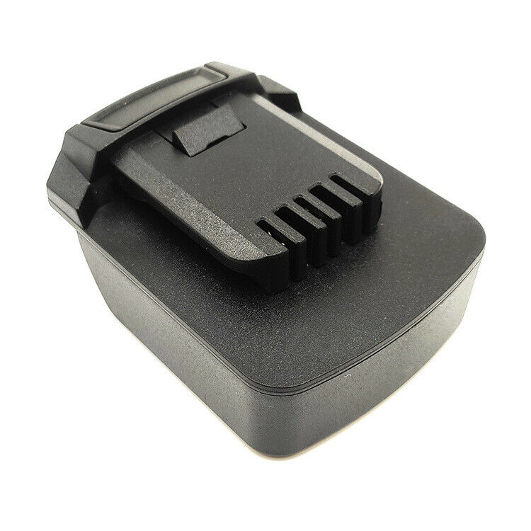 DeWalt 12V MAX to Hilti 12V battery adapter - tool-side stem with vent slots and the release latch